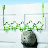 Green Stars Over-The-Door Hook Rack