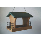 Recycled Bird Feeder with Suet Holder in Green