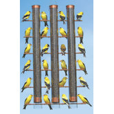 Triple Tube Finch Feeder in Copper