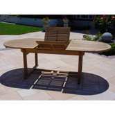 Teakwood Oval Extended Dining Table