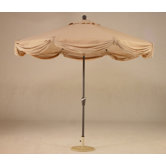 9' x 8 LED Light Scallop Market Umbrella