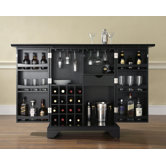 LaFayette Expandable Bar Cabinet in Black