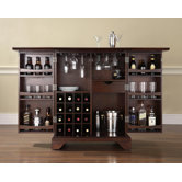 LaFayette Expandable Bar Cabinet in Vintage Mahogany