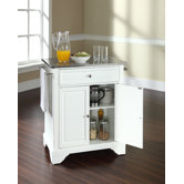 LaFayette Kitchen Island with Stainless Steel Top