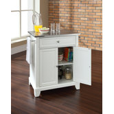 Newport Kitchen Island with Stainless Steel Top