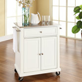 Kitchen Cart with Stainless Steel Top