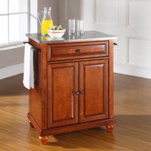 Cambridge Kitchen Island with Stainless Steel Top