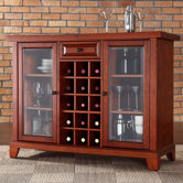 Newport Sliding Top Bar Cabinet in Classic Cherry