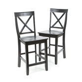 X-Back 24" Barstool in Black