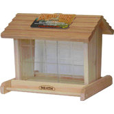 Cedar Hopper Bird Feeder in Brown