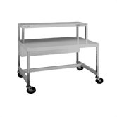 39" High Mobile Computer Workstation with Monitor Shelf