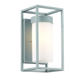 Cube 12" x 6" One Light Outdoor Wall Sconce in Graphite