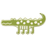 Mini Alligator in Green (No Glitter)