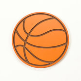 Large Basketball in Orange and Brown (No Glitter)