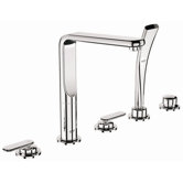 Veris Volume Control Roman Tub Faucet with Personal Hand Shower
