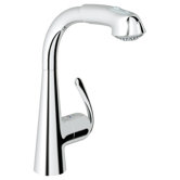 Ladylux&sup3; Single Handle Single Hole Kitchen Faucet with Watercare and Plus Pull-Out