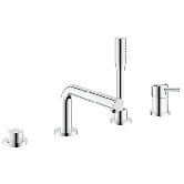 Concetto Single Handle Deck Mount Tub Faucet with Handshower