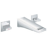 Allure Brilliant Double Handle Wall Mount Bathroom Faucet