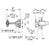 2-Hole Wall Mount Rough-In Valve
