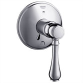 Geneva Three Port Diverter Trim with Lever Handle in Chrome