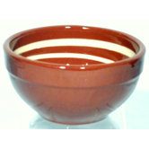 Terracotta Pudding Bowl in Brown / Cream (Set of 2)