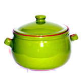 Terracotta Stew Pot in Green