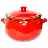 Terracotta Stew Pot in Red