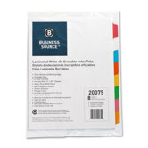 Write-on Tab Indexes, 8-Tab, 11"x8-1/2", 5 Tabs/ST, Multi