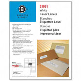 Mailing Label, Laser, 1"x2-5/8", 7500 per Pack, White