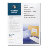 Mailing Labels, Full Sheet, Laser 8-1/2"x11", 100 per Pack, White
