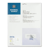 Block-Out Labels, Full Sheet, 8-1/2"x11", 25 per Pack, White
