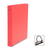 Round Ring Binder, w/ Pockets, 1", Red