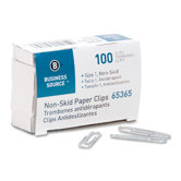 Paper Clips, Standard, Nonskid, 10 BX per Pack, Silver