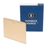 File Pocket,Straight Cut Tab,1/2" Tab,Letter,100 per Box,Manila