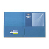 2-Pocket Folders, 125 Sh. Cap., 11"x8-1/2", 25 per Box, Blue