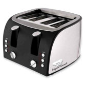 4-Slice Toaster, 12-1/2"x11-1/2"x8-1/4", Stainless Steel