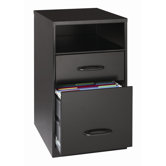 18" Deep Two Drawer Organizer in Black