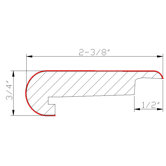 94" Laminate Stair Nose in Classic Merbau
