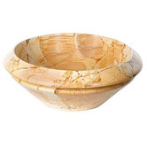 A Perfect Chisel Round Vessel Sink in Stone