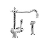 Victorian One Handle Single Hole Kitchen Faucet with Side Spray