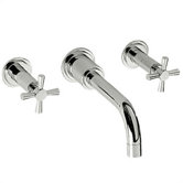 New Haven Wall Mounted Bathroom Sink Faucet with Double Cross Handles
