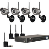 4 Channel Network Security DVR with 4 Wireless Camera