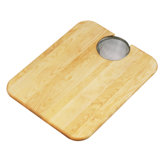 19" x 15" Hardwood Cutting Board and Strainer