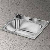 Pacemaker 15" x 15" Self-Rimming Stainless Steel Bar Sink Set
