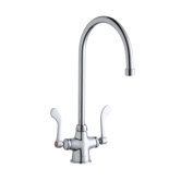 Commercial Double Handle Deck Mount Bathroom Faucet