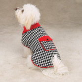 Reversible Houndstooth Dog Coat