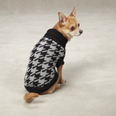 Uptown Houndstooth Dog Sweater in Black