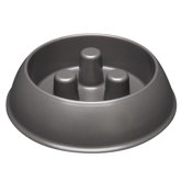 Aluminum Slow Feeder Pet Bowls in Silver