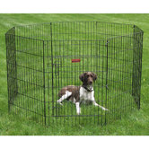 Everlasting Exercise Dog Pen with Door in Black