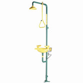 Safe-T-Zone Floor Mount Combination Shower with  Eye / Face Wash with Abs Bowl and Deluge Showerhead